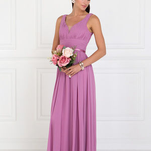 Sleeveless V-Neck A-Line Long Prom Dress GL1525